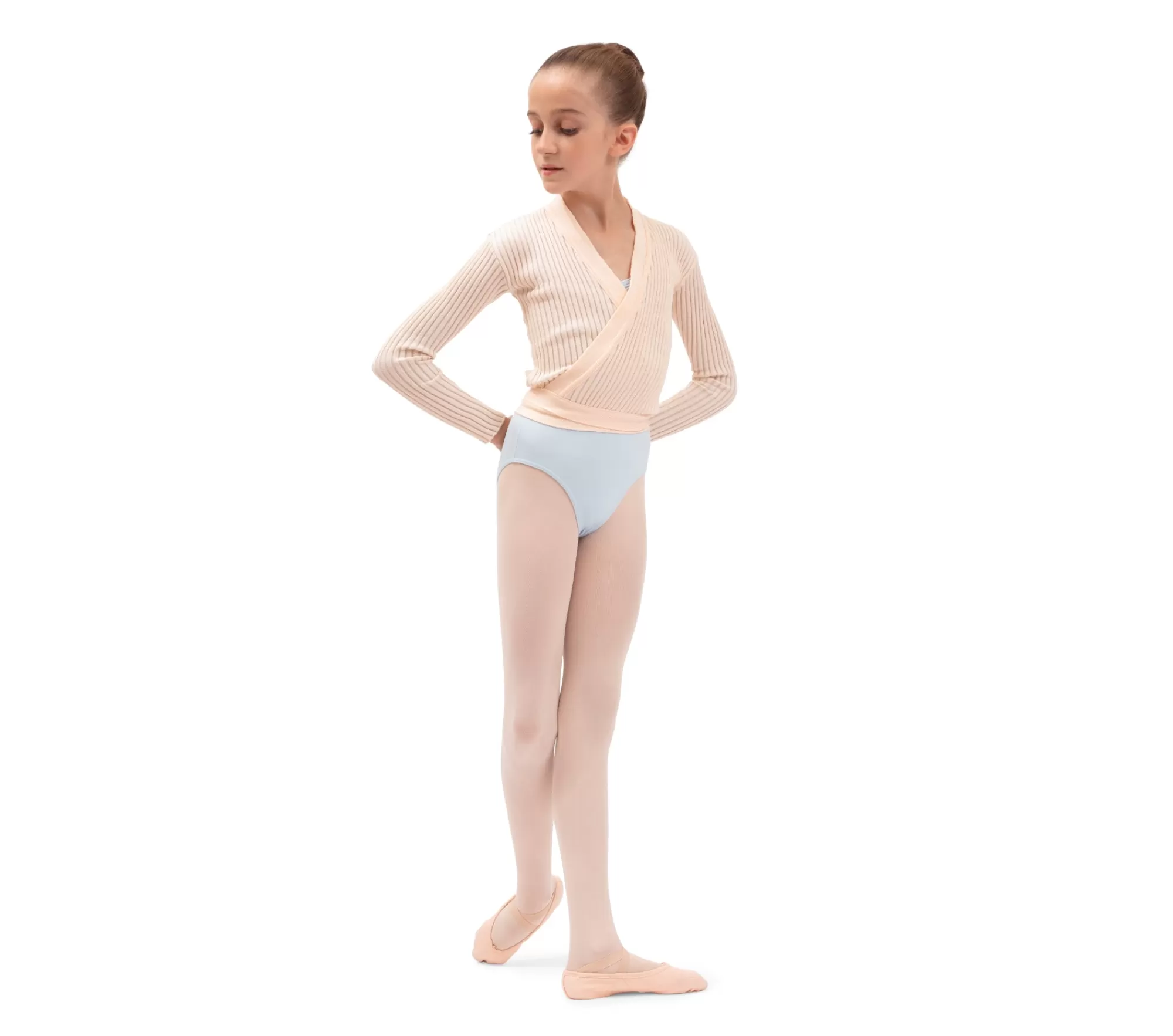 Repetto Cache-cœur en maille côtelée bicolore | Enfant Echauffement
