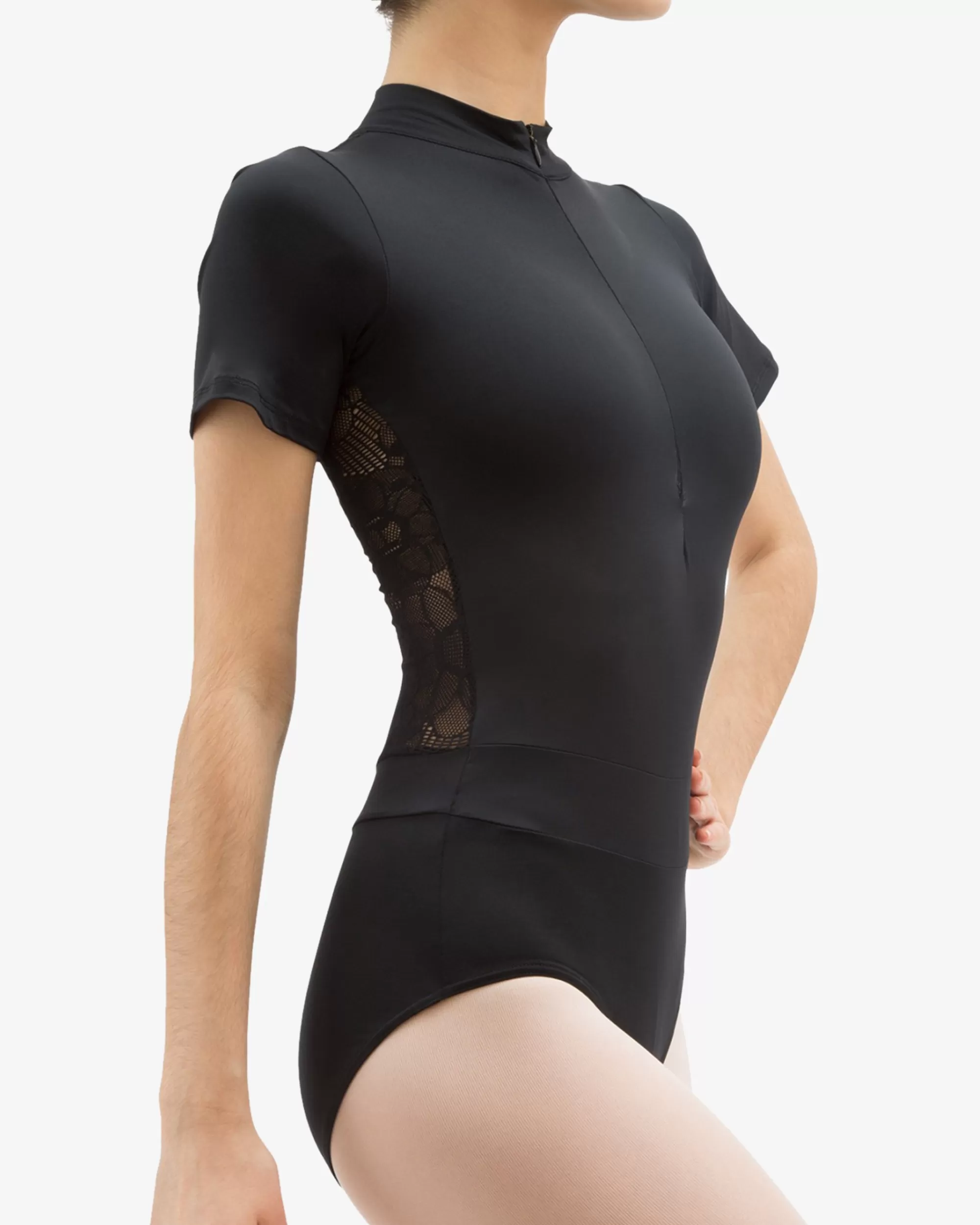 Repetto Justaucorps col officier avec dos en dentelle | Femme Justaucorps & Tuniques